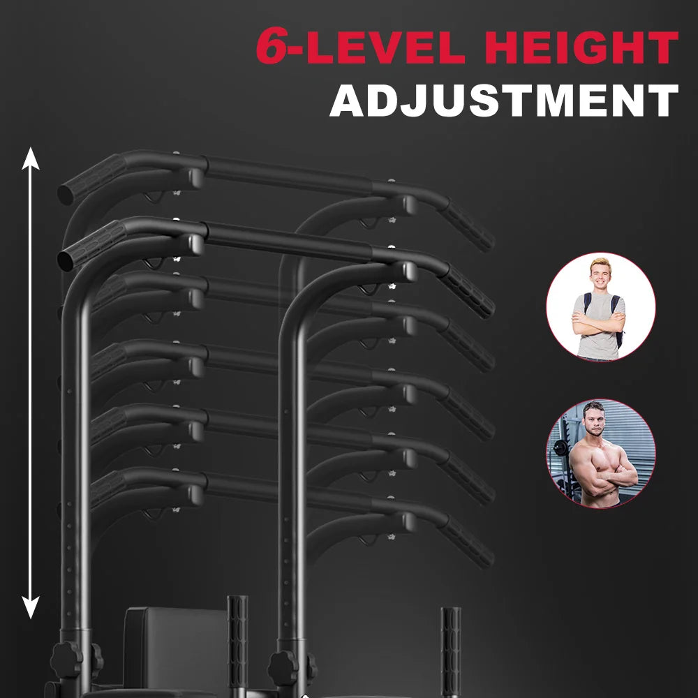 Power Tower Dip Station Pull Up Bar Adjustable Multi-Function Power Tower Abdominal Exercise for Home Fitness Workout Equipment