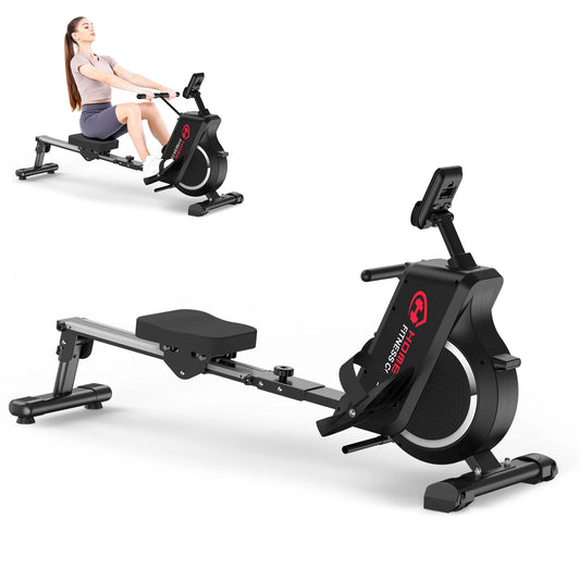 Rowing Machines for Home Gym Rowing Machine with 16 Levels of Adjustable Resistance Durable Slide Rail Magnetic Rower Machine