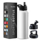 40 Oz Water Bottle Stainless Steel Thermos Bottle Keeps Cold Triple Walled Insulated Drinking Straw Gym Sports-leisure Canteens